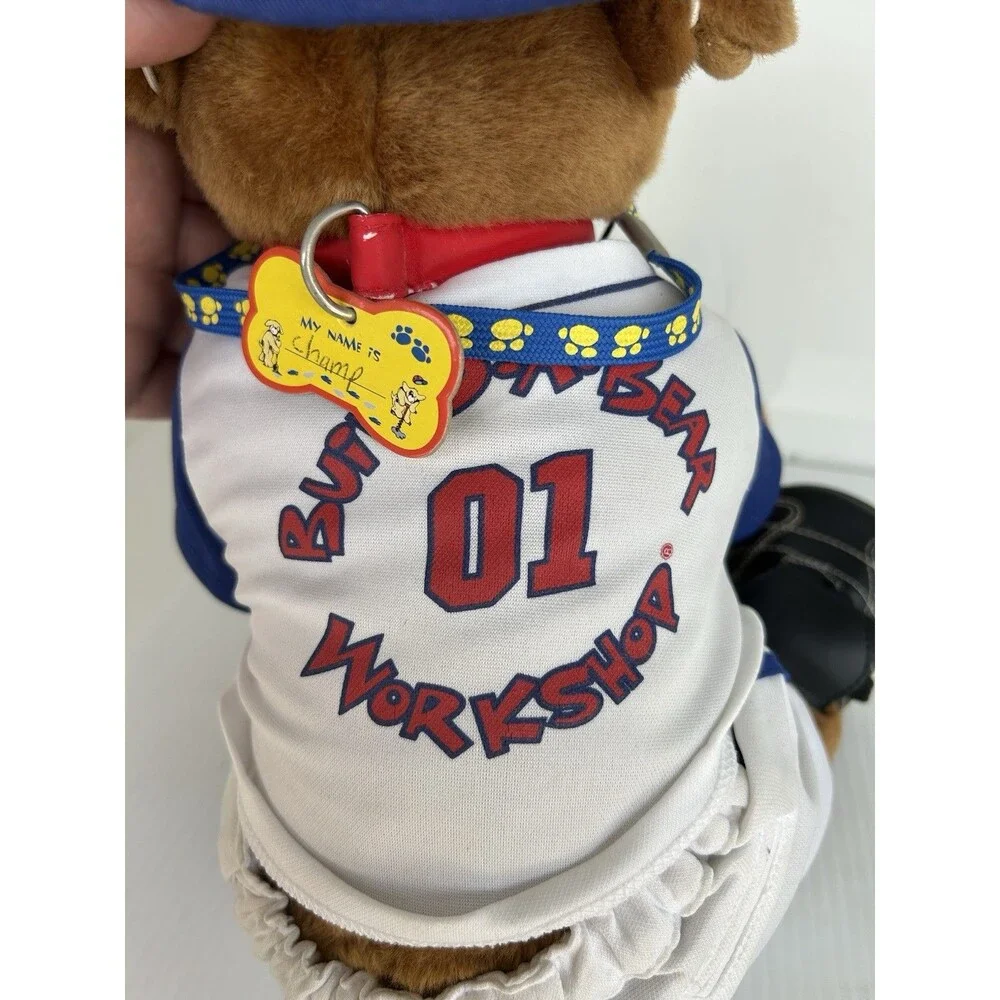 Vintage Build A Bear Boxer Dog Baseball Uniform All Star Plush Champ 18”